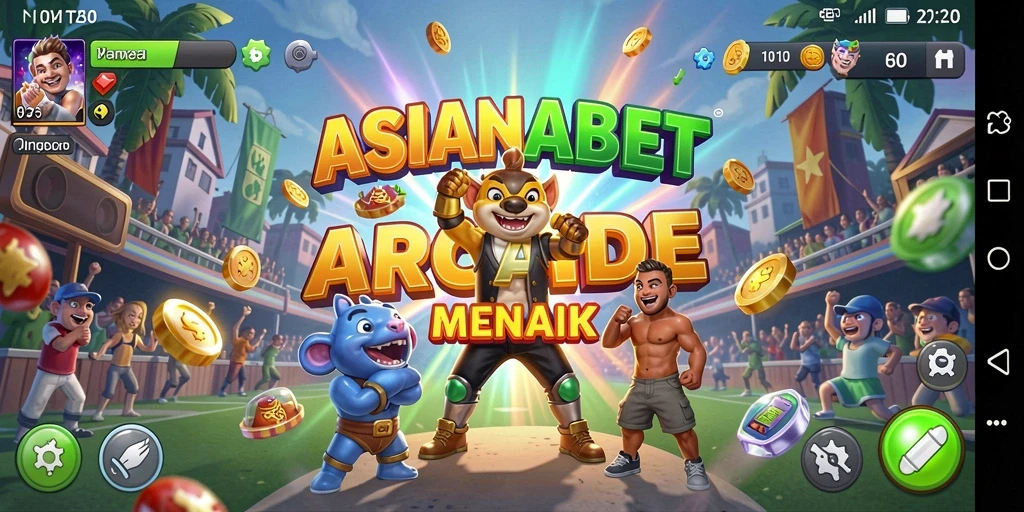 Screenshot ASIANABET menunjukkan gameplay yang penuh warna dan dinamis.