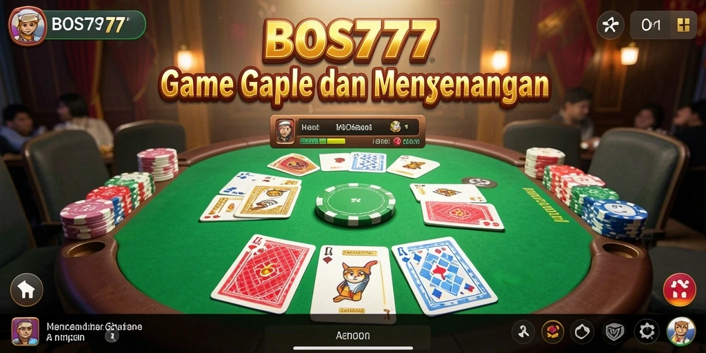 Tampilan gameplay seru dalam permainan Gaple di BOS777.