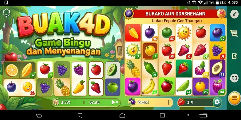 Tampilan gameplay Bingo BUAH4D yang memikat dan mengasyikkan.