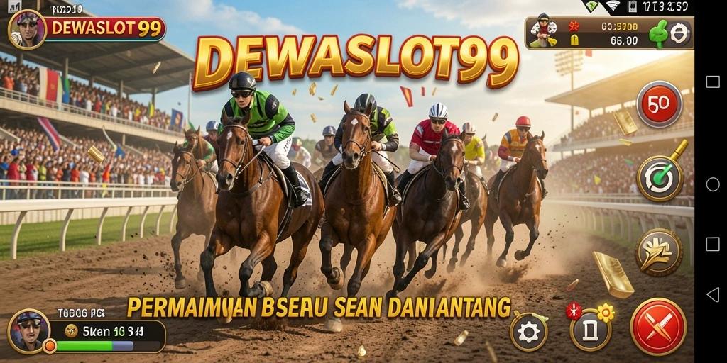 Screenshot gameplay DEWASLOT99 menampilkan balapan yang seru dan grafis yang memukau.