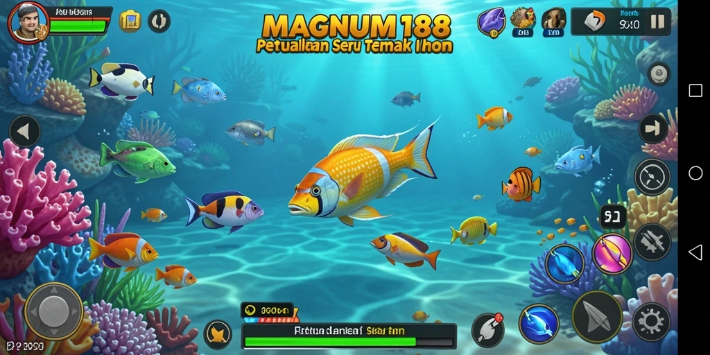 Tampilan aksi menembak ikan yang seru di MAGNUM188.