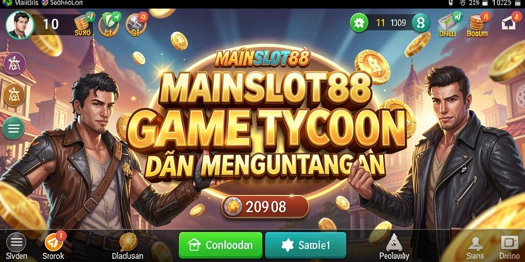 Screenshot gameplay MAINSLOT88 menampilkan kasino yang megah dengan berbagai mesin slot.
