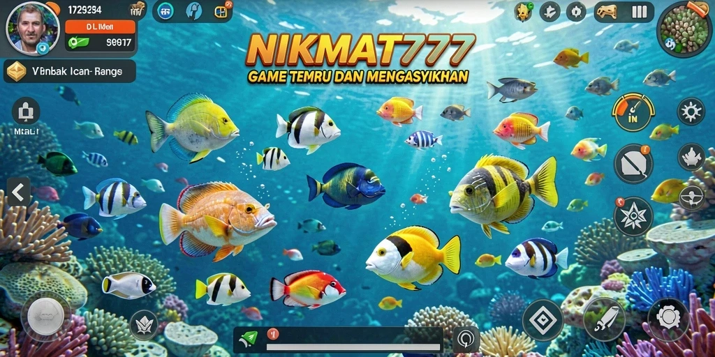 Tampilan gameplay seru dalam NIKMAT777 yang penuh aksi Tembak Ikan.