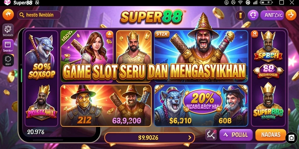 Tampilan gameplay <strong>SUPER88</strong> yang menarik dan penuh warna.