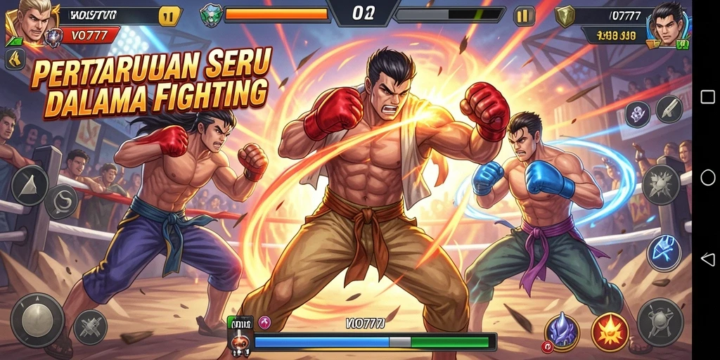 Tampilan screenshot utama VO777 menampilkan aksi pertarungan seru.